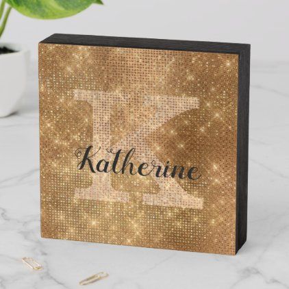 Gold glitter box