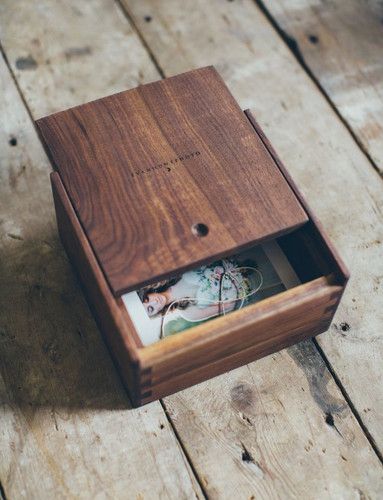 wooden box for photos