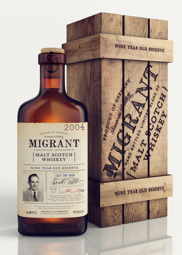 Wooden packaging for Whiskey brand.